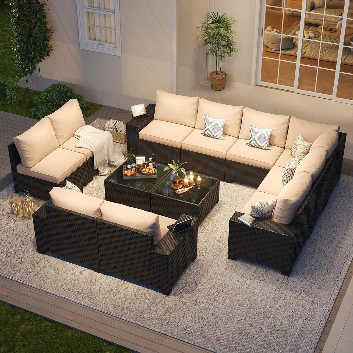 Salons de jardin avec coussins de 10 cm d'épaisseur