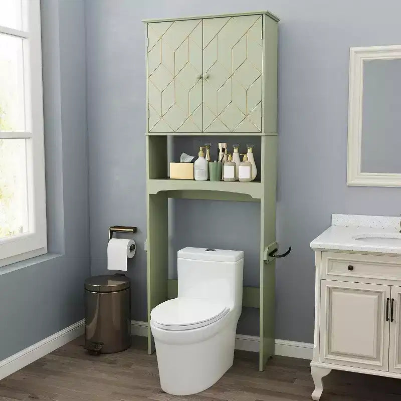Meuble de rangement pour WC, étagère WC.