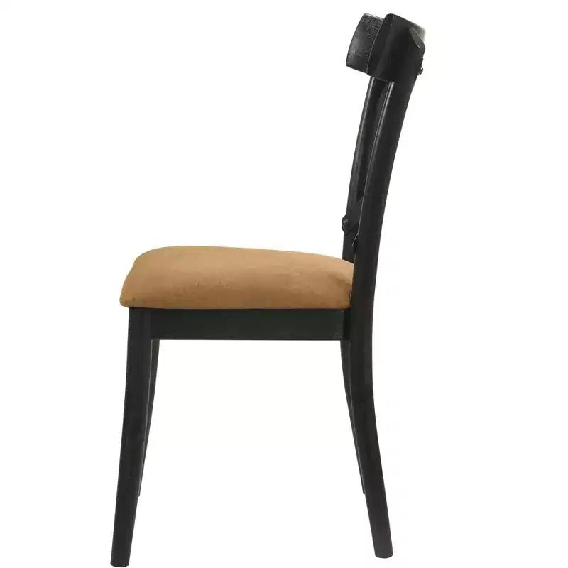 Chaises de salle à manger en similicuir et hévéa (lot de 2)