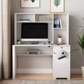 Bureau informatique avec tiroirs, 3 prises CA et 2 ports USB