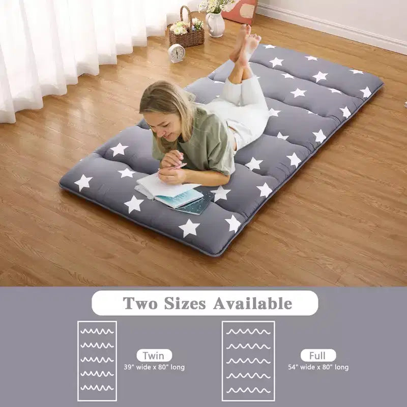 Matelas de futon floral - Tapis de couchage au sol, Lit simple et double