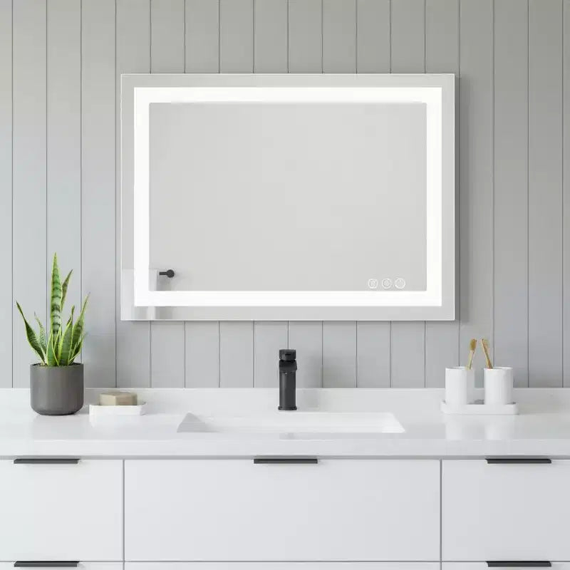 Miroir de courtoisie de salle de bain sans cadre lumineux transparent de 20 po