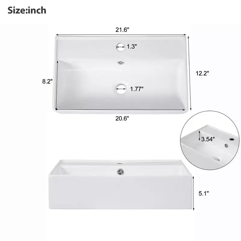 Meuble-lavabo suspendu avec évier en céramique et rangement latéral, armoire murale