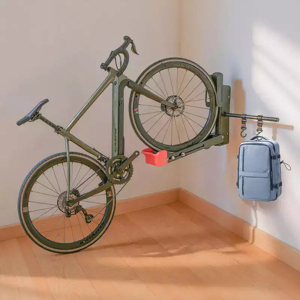 Support Mural Pliable et Pivotant pour Vélo, en Noir, Cintre Réglable pour Vélos avec Roues de 20 à 29 Pouces, Rangement Robuste pour Garage (Lot de 1)