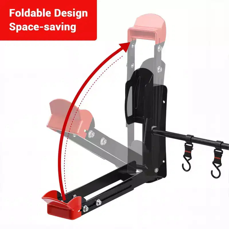 Support Mural Pliable et Pivotant pour Vélo, en Noir, Cintre Réglable pour Vélos avec Roues de 20 à 29 Pouces, Rangement Robuste pour Garage (Lot de 1)