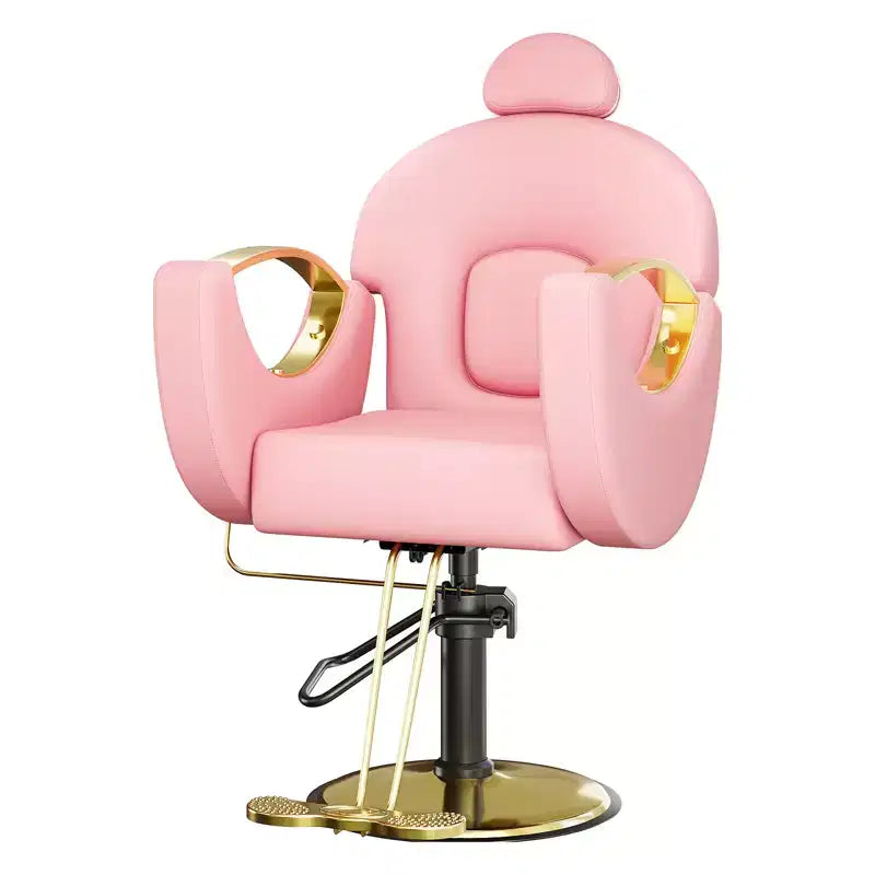 Fauteuil de barbier pour coiffeur, inclinable avec réglage hydraulique de la hauteur et rotation à 360°, charge maximale 150 kg