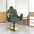 Fauteuil de barbier pour coiffeur, inclinable avec réglage hydraulique de la hauteur et rotation à 360°, charge maximale 150 kg