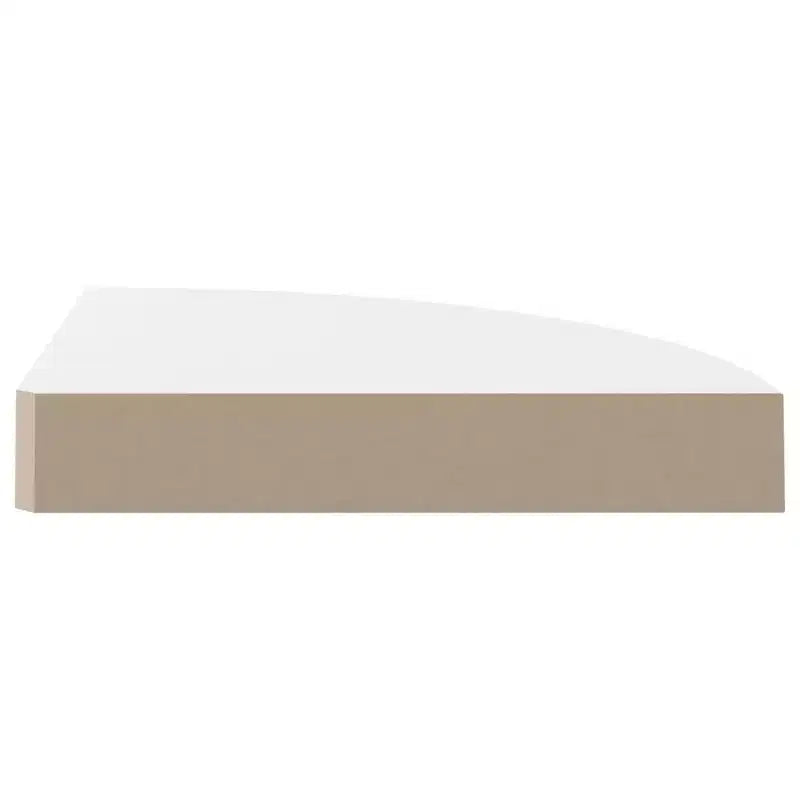 Étagères d'Angle Flottantes Lot de 2 - MDF Blanc Brillant
