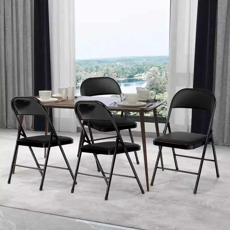 Lot de 6 chaises pliantes rembourrées, cadre en acier durable, revêtement en tissu, pour événements et usage domestique