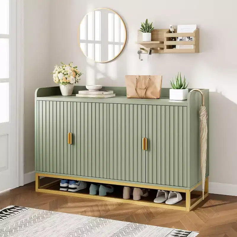 Meuble Buffet avec Rangement Bahut 4 Portes 120 cm de Large Meuble TV Console Moderne