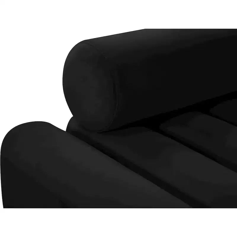 Fauteuil d'appoint en velours avec capitonnage profond, design contemporain sans accoudoirs