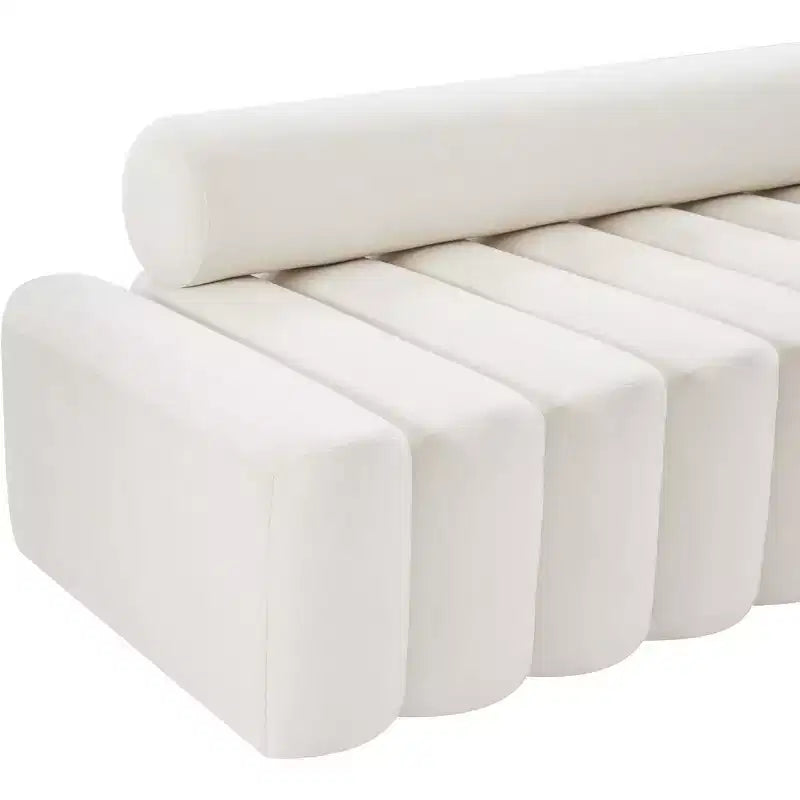 Fauteuil d'appoint en velours avec capitonnage profond, design contemporain sans accoudoirs