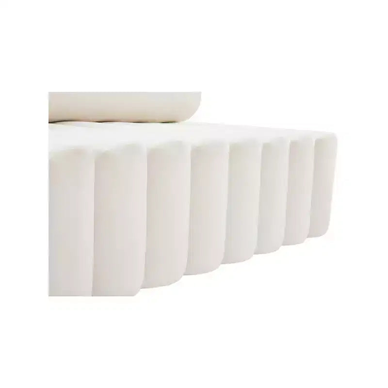 Fauteuil d'appoint en velours avec capitonnage profond, design contemporain sans accoudoirs