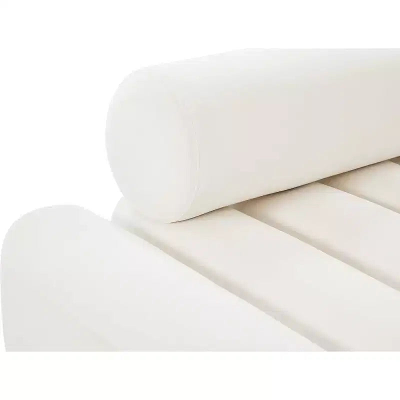 Fauteuil d'appoint en velours avec capitonnage profond, design contemporain sans accoudoirs