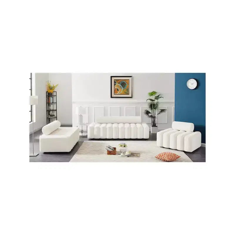 Fauteuil d'appoint en velours avec capitonnage profond, design contemporain sans accoudoirs