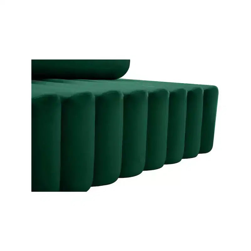 Fauteuil d'appoint en velours avec capitonnage profond, design contemporain sans accoudoirs