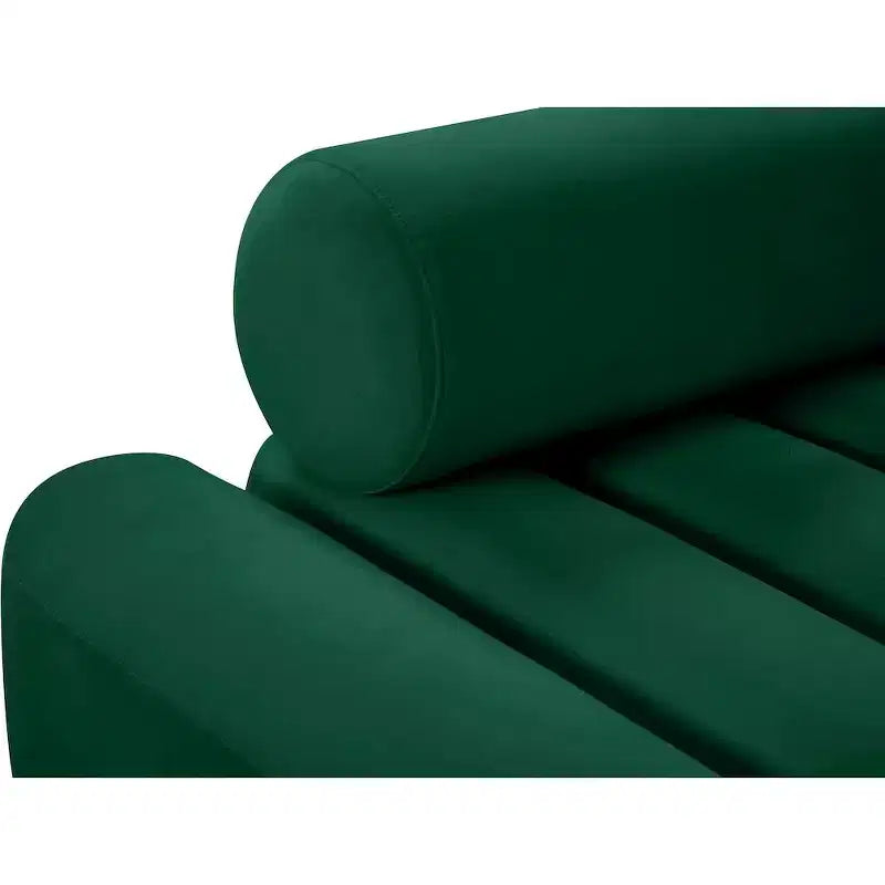 Fauteuil d'appoint en velours avec capitonnage profond, design contemporain sans accoudoirs