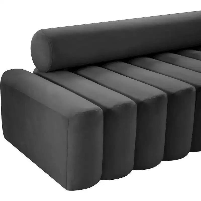 Fauteuil d'appoint en velours avec capitonnage profond, design contemporain sans accoudoirs
