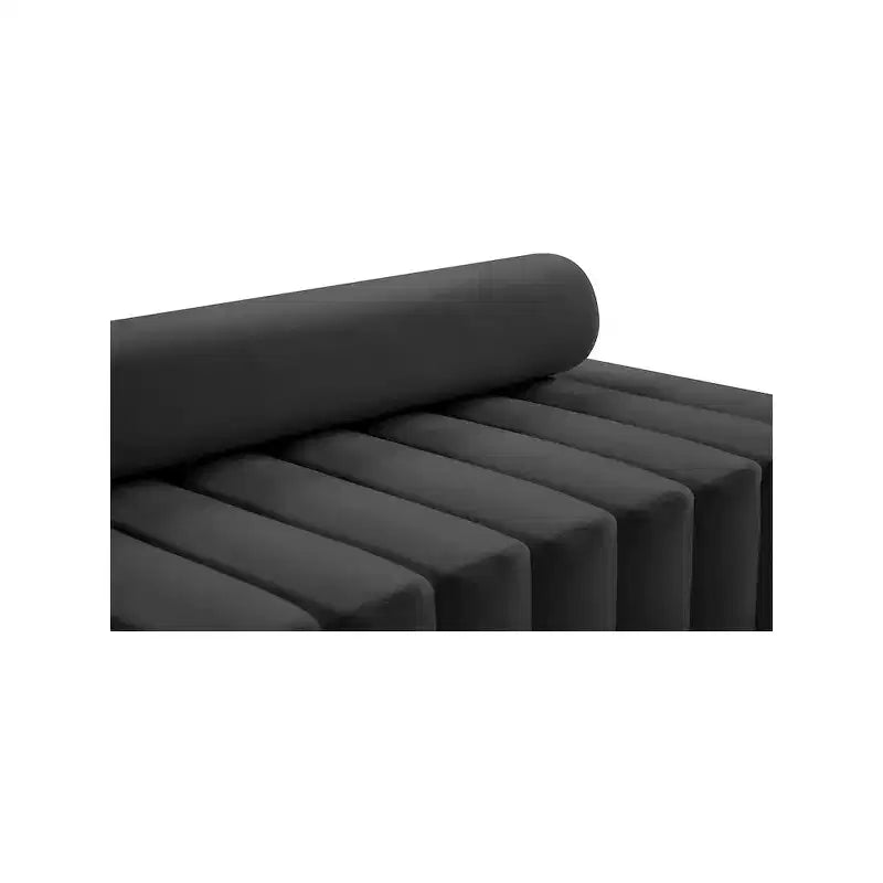 Fauteuil d'appoint en velours avec capitonnage profond, design contemporain sans accoudoirs