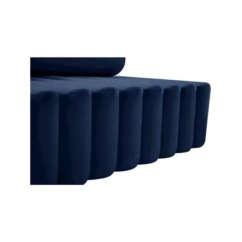 Fauteuil d'appoint en velours avec capitonnage profond, design contemporain sans accoudoirs