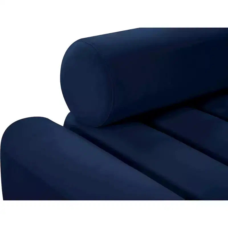 Fauteuil d'appoint en velours avec capitonnage profond, design contemporain sans accoudoirs
