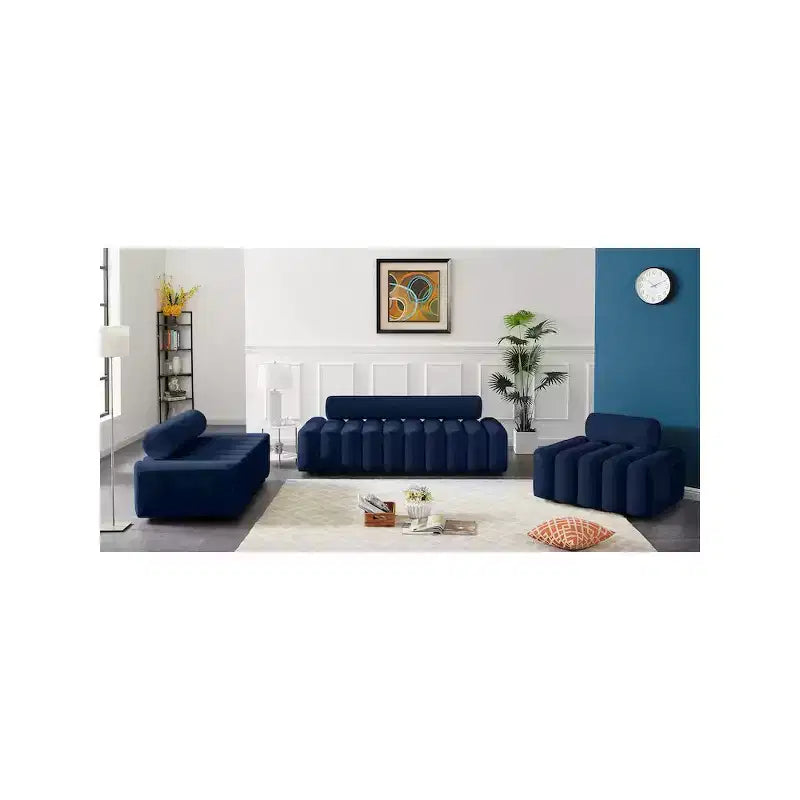 Fauteuil d'appoint en velours avec capitonnage profond, design contemporain sans accoudoirs