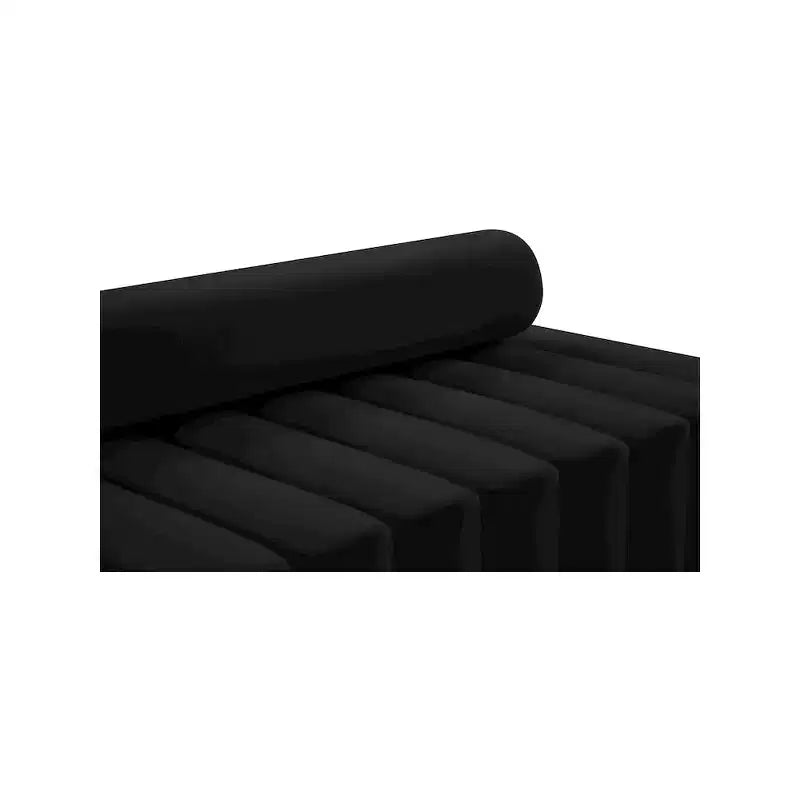 Fauteuil d'appoint en velours avec capitonnage profond, design contemporain sans accoudoirs