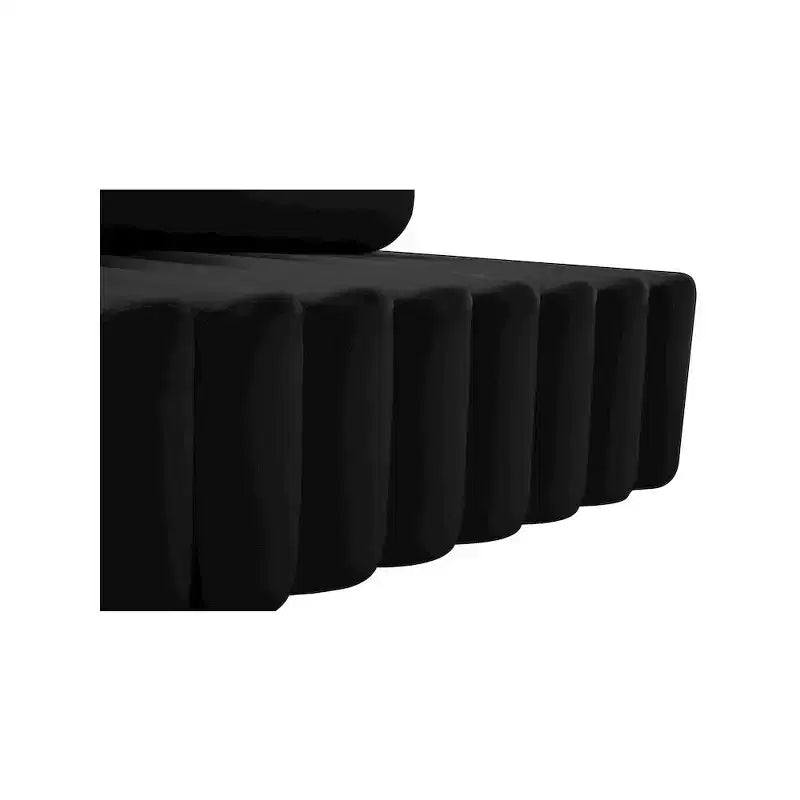 Fauteuil d'appoint en velours avec capitonnage profond, design contemporain sans accoudoirs