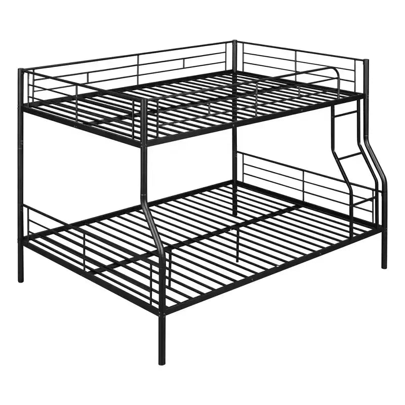Lit superposé double XL sur grand lit, cadre en métal avec garde-corps de sécurité, séparable en deux lits individuels