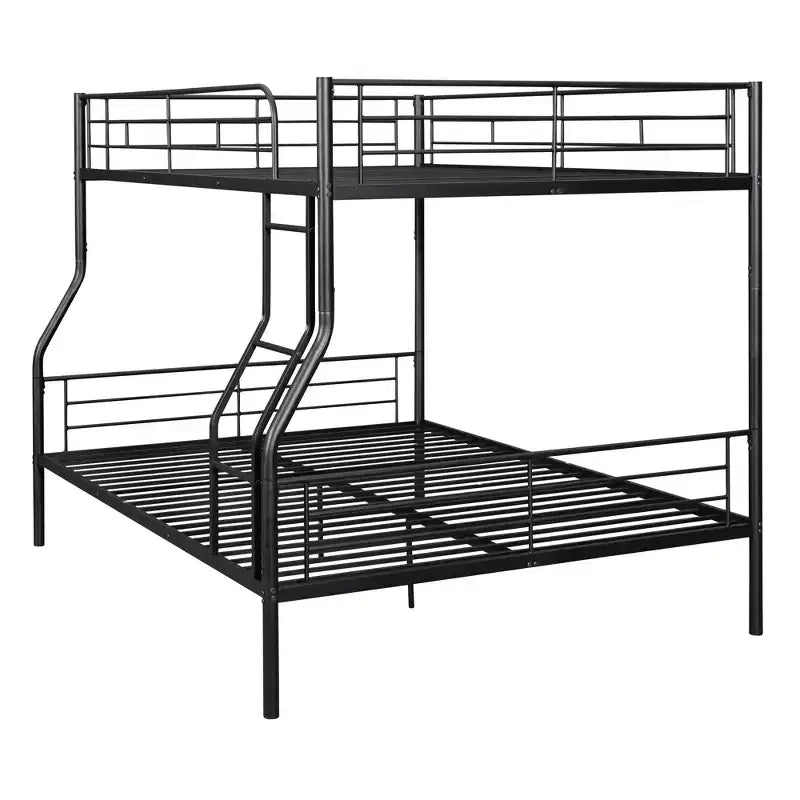 Lit superposé double XL sur grand lit, cadre en métal avec garde-corps de sécurité, séparable en deux lits individuels