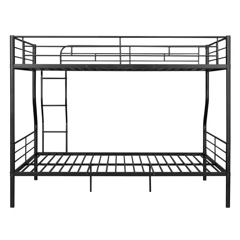 Lit superposé double XL sur grand lit, cadre en métal avec garde-corps de sécurité, séparable en deux lits individuels