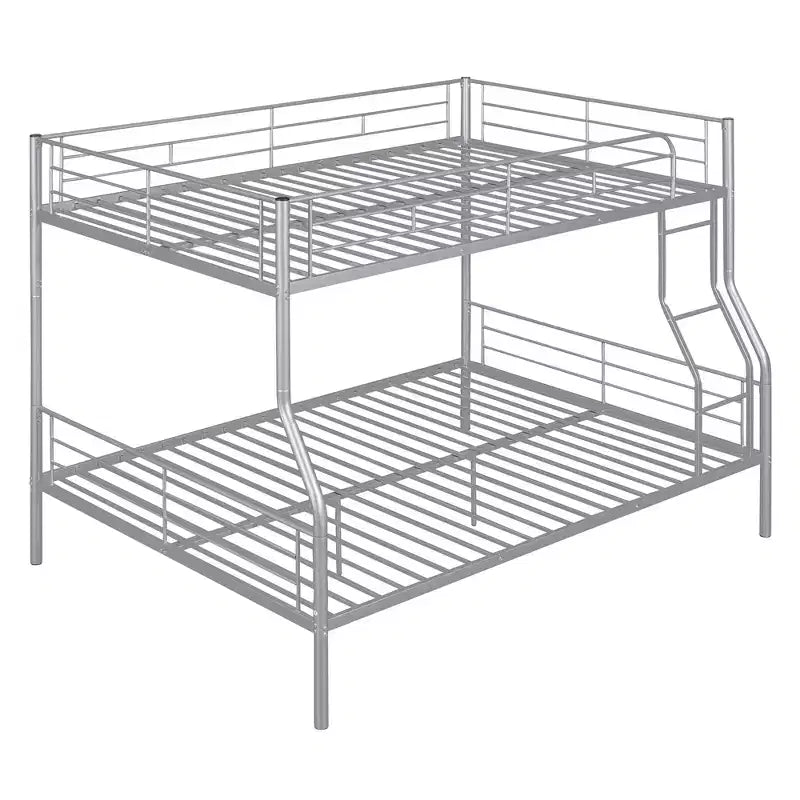 Lit superposé double XL sur grand lit, cadre en métal avec garde-corps de sécurité, séparable en deux lits individuels