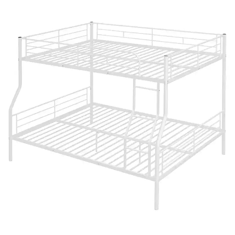Lit superposé double XL sur grand lit, cadre en métal avec garde-corps de sécurité, séparable en deux lits individuels