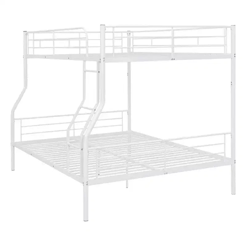 Lit superposé double XL sur grand lit, cadre en métal avec garde-corps de sécurité, séparable en deux lits individuels