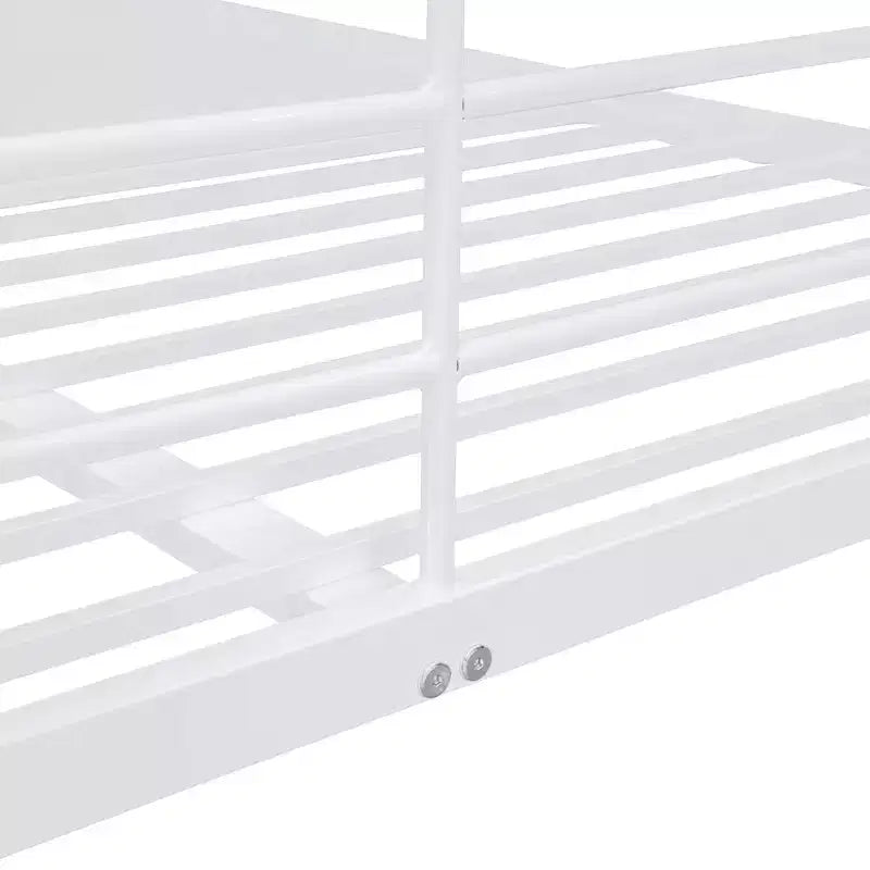Lit superposé double XL sur grand lit, cadre en métal avec garde-corps de sécurité, séparable en deux lits individuels