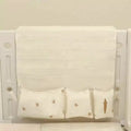 Organisateur suspendu avec rangement multi-poches et accents à motifs mignons, 28x25cm - Beige clair