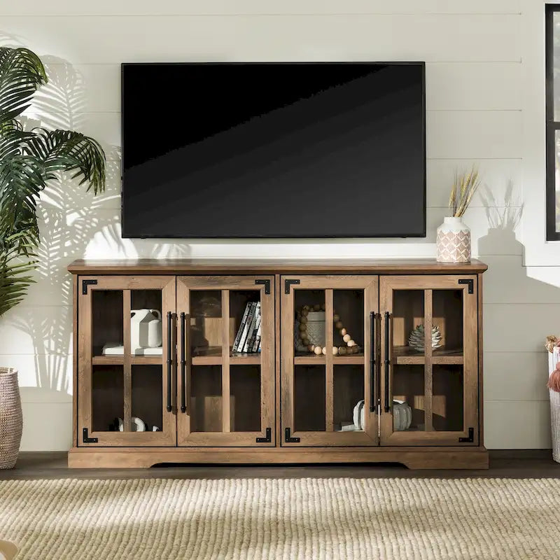Meuble TV rustique à 4 portes Middlebrook 58 po
