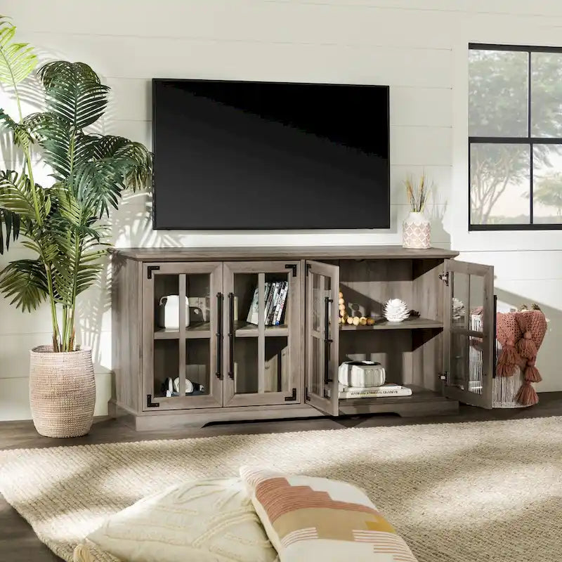Meuble TV rustique à 4 portes Middlebrook 58 po
