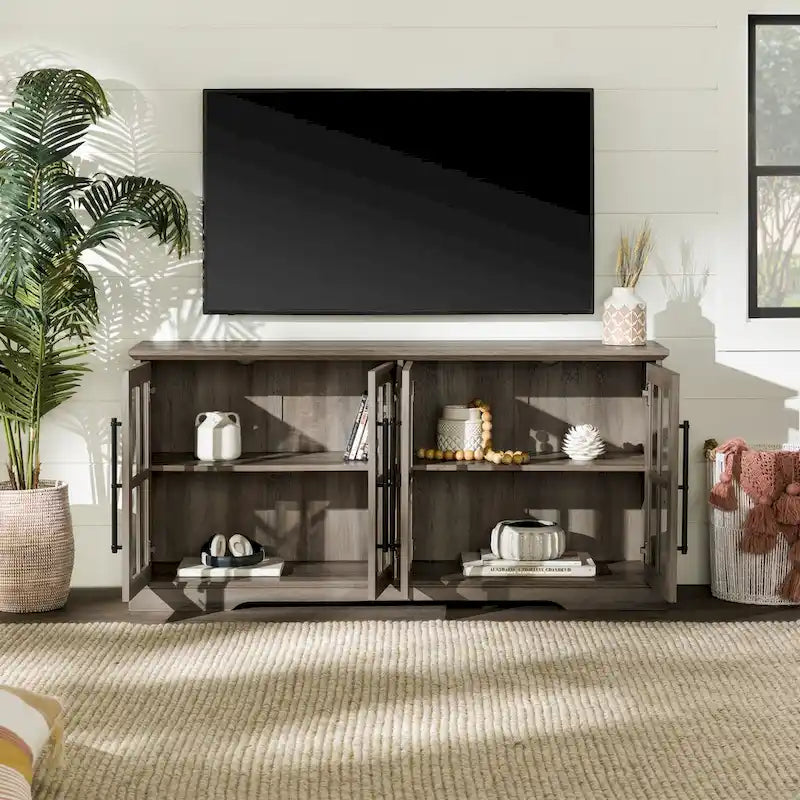 Meuble TV rustique à 4 portes Middlebrook 58 po