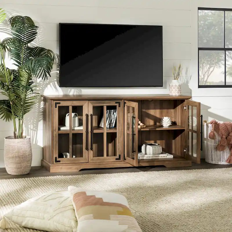 Meuble TV rustique à 4 portes Middlebrook 58 po