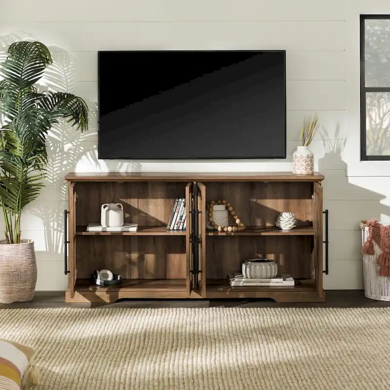 Meuble TV rustique à 4 portes Middlebrook 58 po