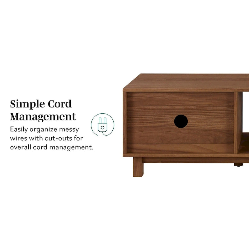 Meuble TV moderne Middlebrook Designs avec portes cannelées