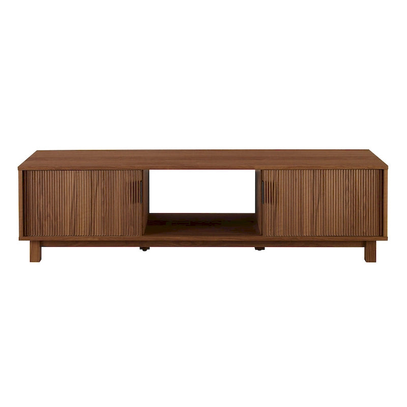 Meuble TV moderne Middlebrook Designs avec portes cannelées