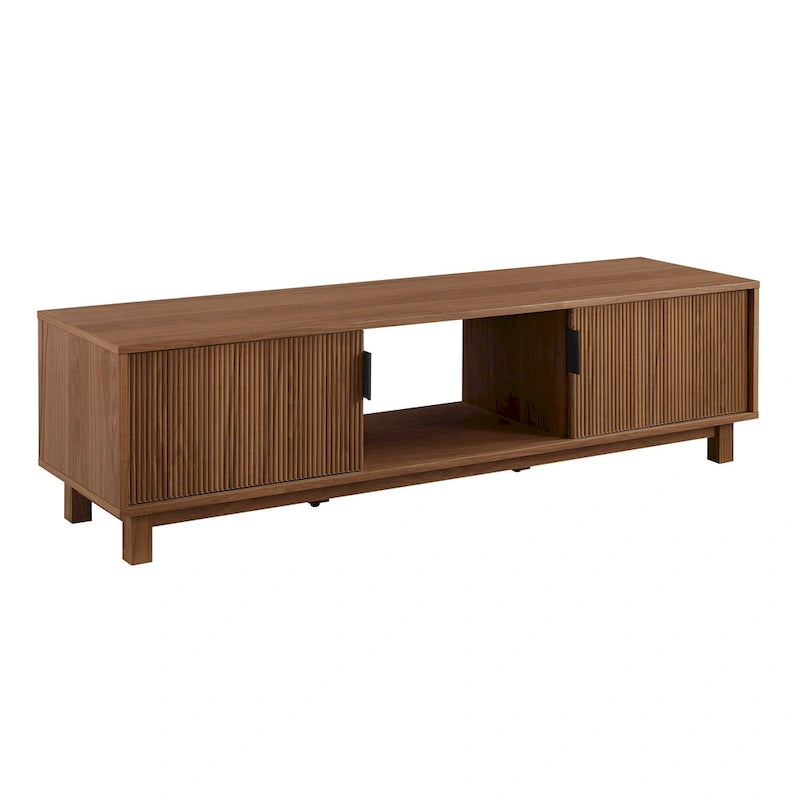 Meuble TV moderne Middlebrook Designs avec portes cannelées