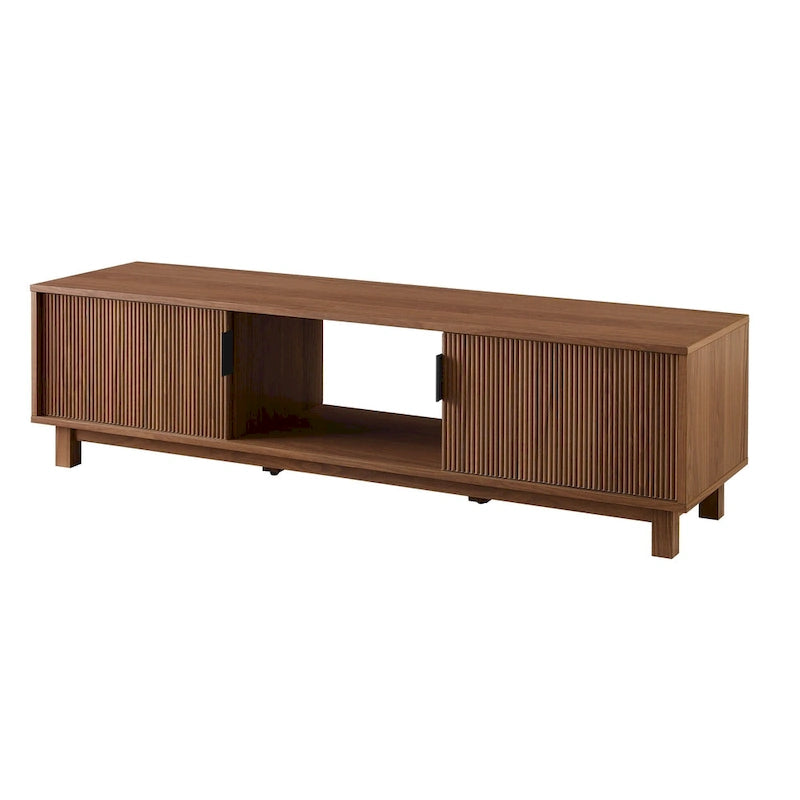 Meuble TV moderne Middlebrook Designs avec portes cannelées