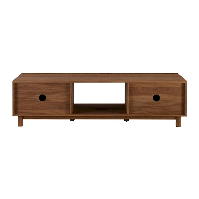 Meuble TV moderne Middlebrook Designs avec portes cannelées