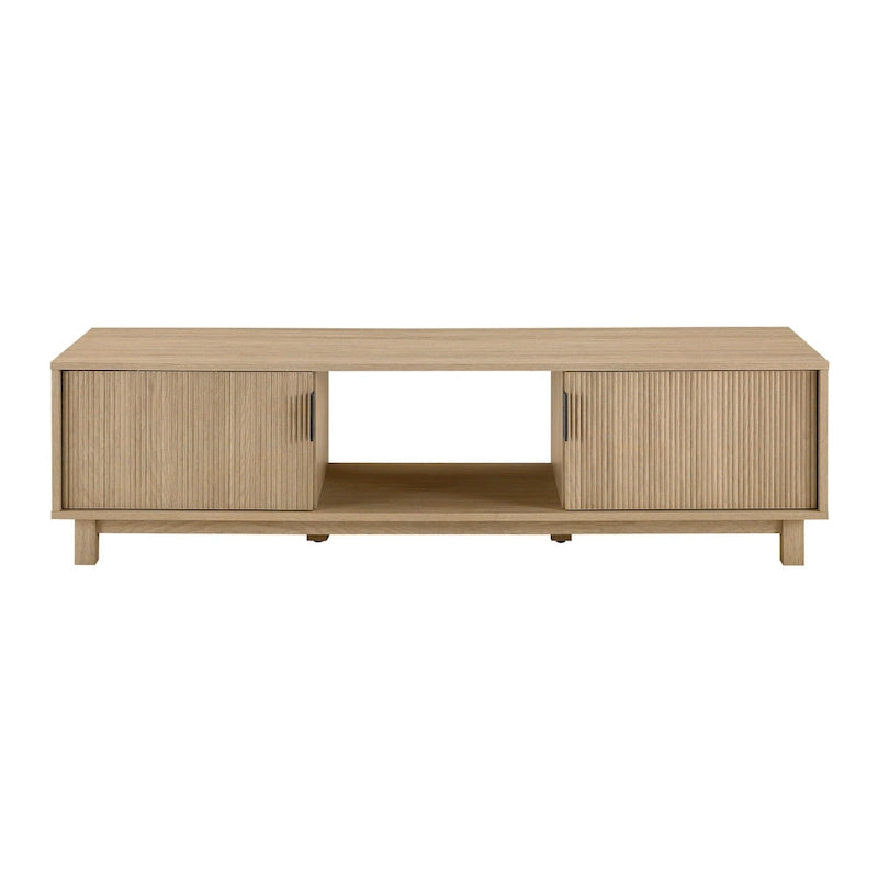 Meuble TV moderne Middlebrook Designs avec portes cannelées