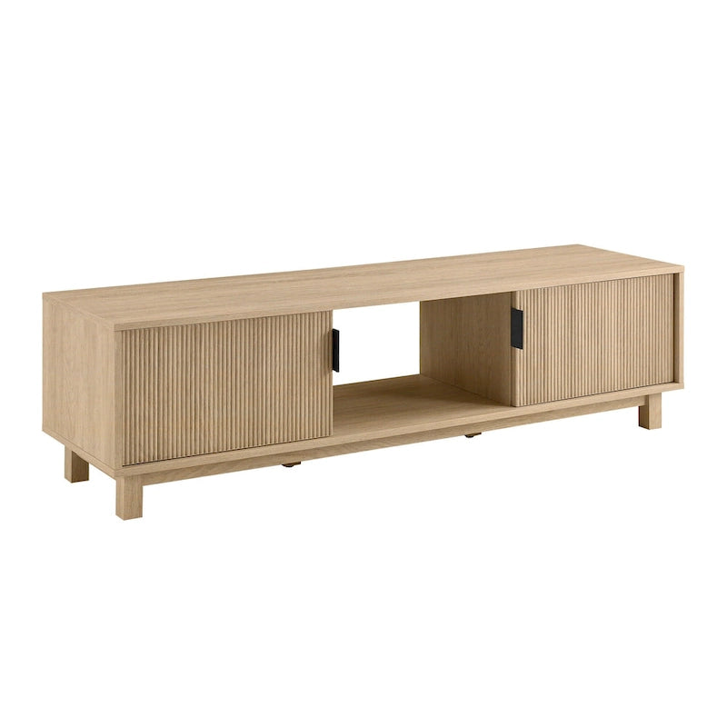 Meuble TV moderne Middlebrook Designs avec portes cannelées