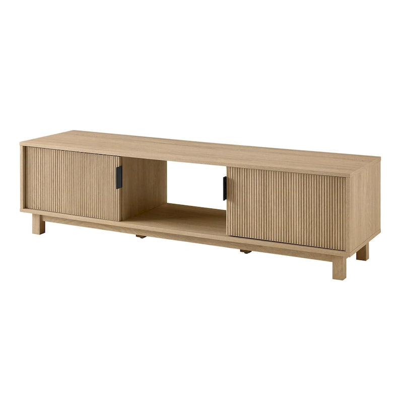 Meuble TV moderne Middlebrook Designs avec portes cannelées