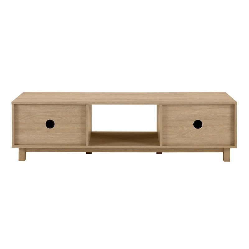 Meuble TV moderne Middlebrook Designs avec portes cannelées